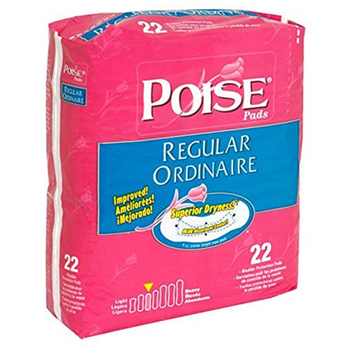 Poise Regular Absorbency Pads - 22 ea