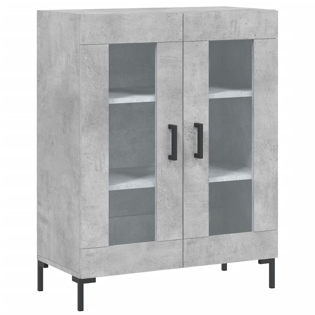 Credenza grigio cemento, 69,5 x 34 x 90 cm, comò