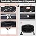 2 Way Zipper Mini Belt Bag for Women, RFID Small Fanny Pack, Womens Fashion Waist Packs Purse with Extender Strap, Nylon Men Crossbody Bum Bags with Key Hook for Traveling Running, Black