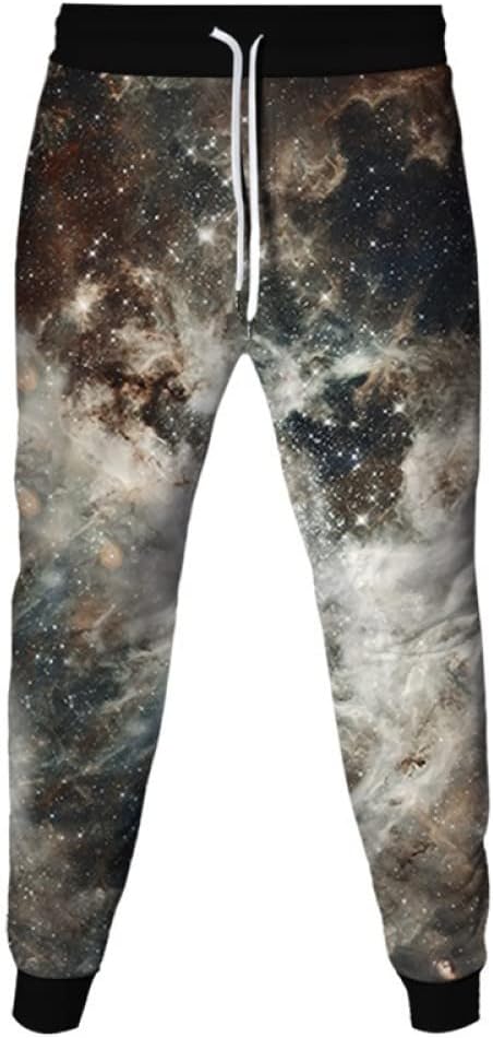PPJIUJogging Bottoms Men, Mens Jogger Pants Creative Misty Starry Ripples Print Tracksuit Bottoms Tapered Leg Sweatpants Hawaiian Style Lounge Wear For Indoor Outdoor Running Workout