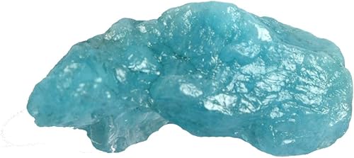 GEMHUB Aguamarina azul cielo natural, 15.50 qt. certificado de energía curativa, piedra mineral de aguamarina en bruto, Gema, Brasil - Aguamarina