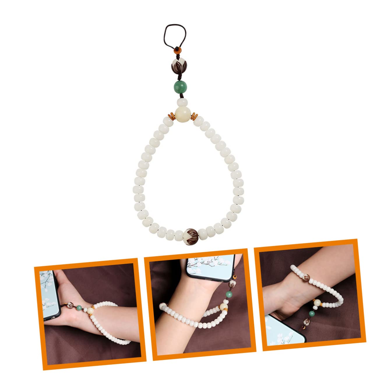 Gadpiparty 4piezas Cuerda Colgante De Perlas Para Teléfono De Muñeca De Lanyard Para Móvil Antipérdida Accesorio Para Llaves y Para