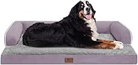 Vista 103 de Cama ortopédica extra grande para perros impermeable: cama de espuma viscoelástica para perros XL y extra grandes, sofá sofá, lavable con funda Azul
