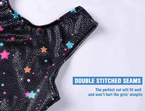 Image of TENVDA Girl's One Piece Swimsuit Sparkle Sleeveless One-Piece Bathing Suits Swimwear for Kids 2-12 Years Old