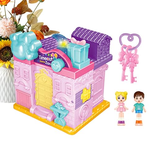 Pequeñas casas para muñecas,Juguete De Juegos Fantasía Con Y Música,Castillo de juguete educativo | Para Niños Niñas, Aula, Escuela, Habitación Da, Sala De Recreación, Cumpleaños, Fiestas, Guardería Y