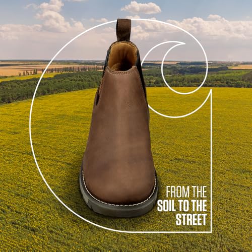 Carhartt Millbrook Romeo Steel Toe Wedge Work Boot - Work Boots for Men on the Move, with 4" Shaft, Brown Oil Tanned Leather, Slip & Electrical Hazard Resistant, FastDry, and Rain Defender2