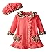 Bonnie Jean Little Girls' Coral Fleece Coat with Leopard Trim