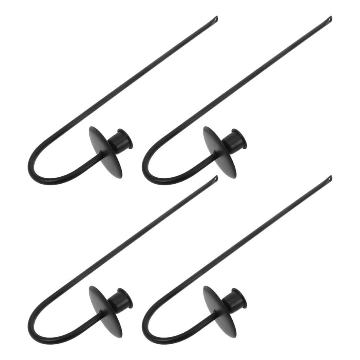 Candelabros para pared de metal negro Beavorty, juego de 4 soportes modernos para velas en salón