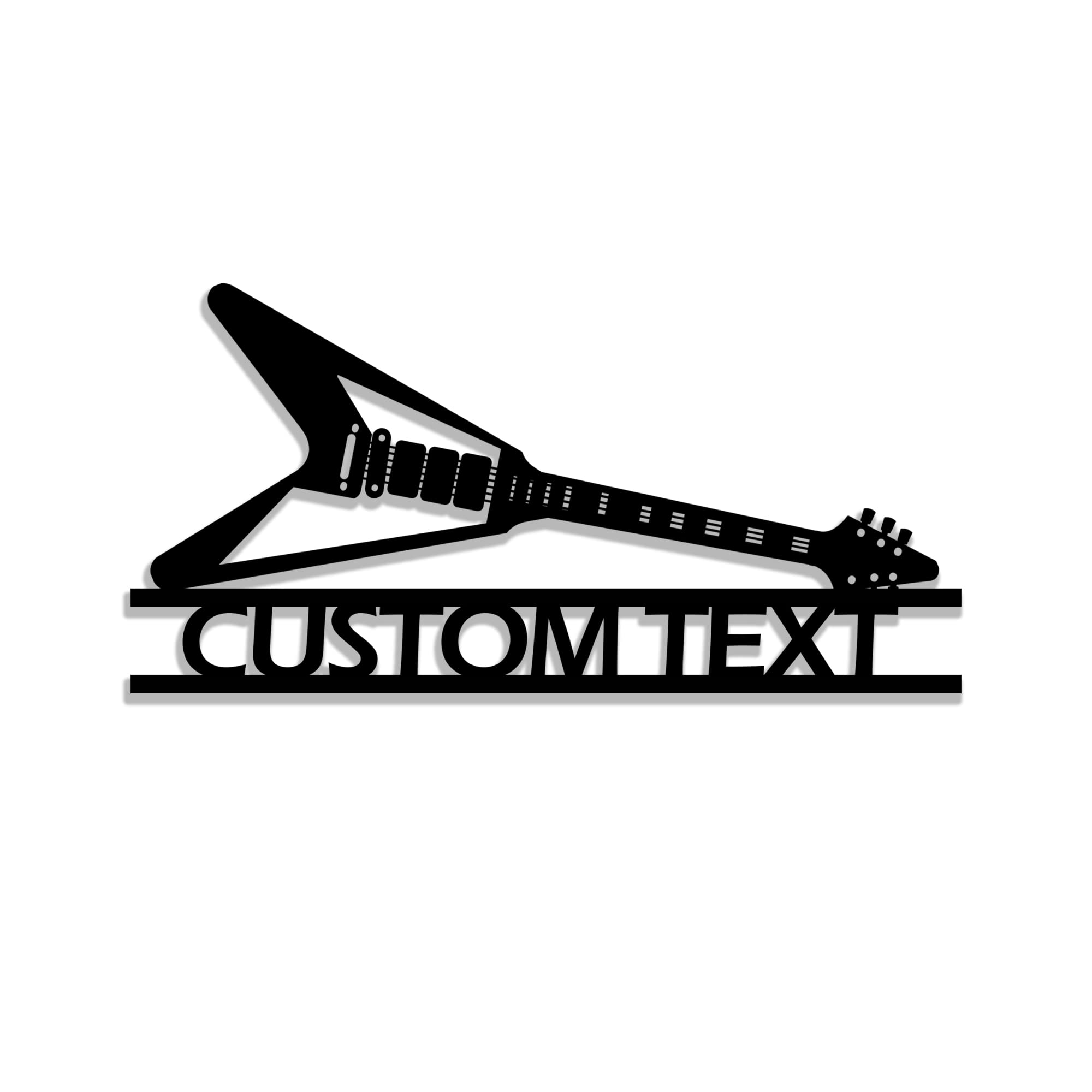 Letrero de Metal con apellido personalizado, decoración de logotipo de guitarra, letrero de pared, Pub, Bar, letrero de Metal con nombre, letrero de sala de música, letreros de placa Musical