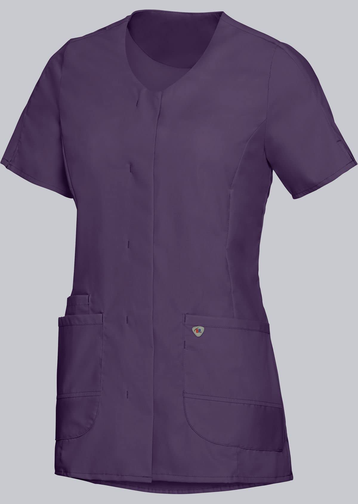 BP 1764-241-0890-2XLn Super Light Fabric Tunic for Women, 49% Cotton, 48% Polyester, 3% Elastolefin, Aubergine, 2XLn Size