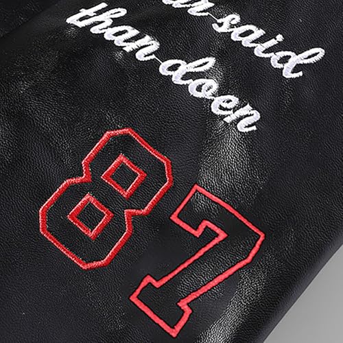Blouson bomber en cuir synthétique résistant aux intempéries urbaines - 6
