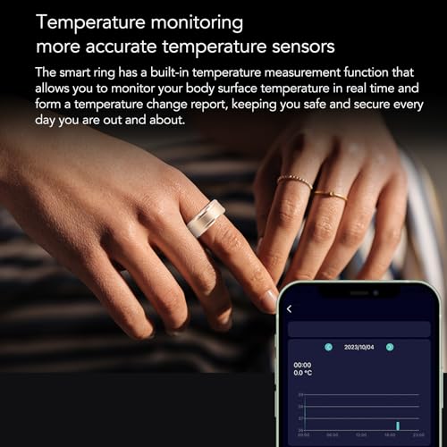 Septpenta Smart Ring Health Tracker, ładowalny Zdrowy Pierścień Do śledzenia Tętna Podczas Snu, Pierścień Do śledzenia Kondycji Sportowej, Najlepszy Prezent Dla Kobiet I Mężczyzn(18)