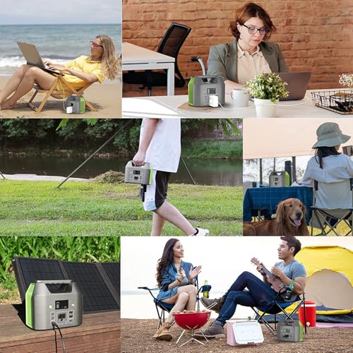 Image of EnginStar Portable Power Station, 150W 155Wh Power Bank with 110V AC Outlet, 6 Outputs External Battery Pack Portable Backup Battery Laptop Charger with LED Light for Home Camping