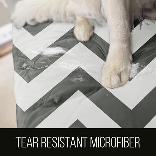 Miniatura 3 de Sofa Shield - Funda de sofá patentada, asiento 88pulgadas, protector de cojín grande, reversible, antimanchas y desgarros, microfibra acolchada,