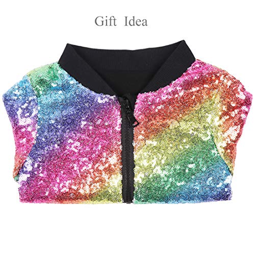 Image of Cilucu Kids Jackets Girls Boys Sequin Zipper Coat Jacket for Toddler Birthday Christmas Clothes
