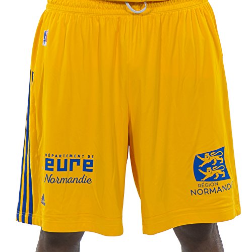 ALM Evreux Basket réplica domicle  Pantalones Cortos de Baloncesto para Hombre, Hombre, Color Amarillo, tamaño XL