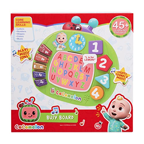 CoComelon Learning Melon Busy Board, Over 45 Phrases, Preschool Learning and Education, Officially Licensed Kids Toys for Ages 18 Month, Gifts and Presents, Amazon Exclusive - Image 8