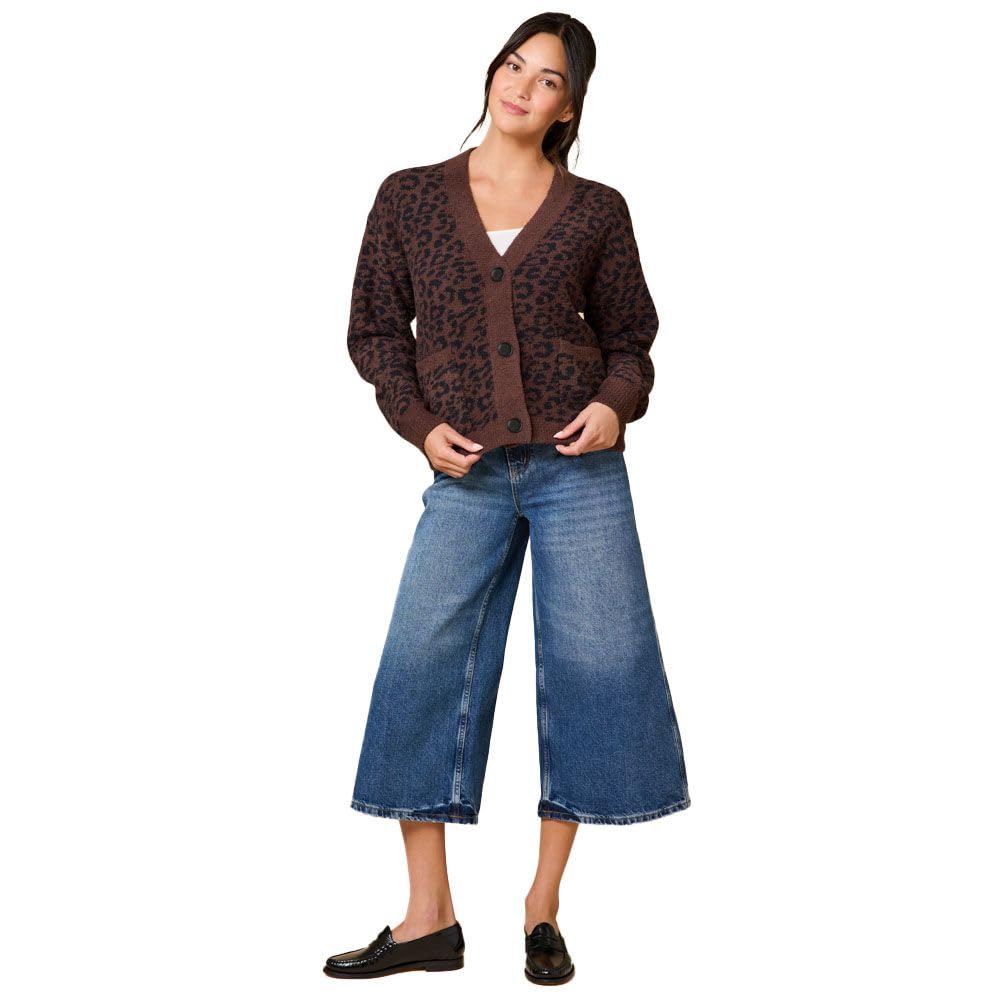 Softies Solid Marshmallow Crop Cardigan