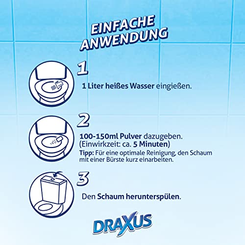 DRAXUS WC Schaum (1 kg) I Extra Stark I WC Reiniger Schaum entfernt kraftvoll Kalk & Urinstein I Sorgt für Glanz und frischen Duft 5