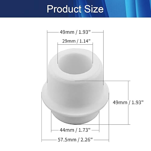 Miniatura 2 de Bettomshin Tapón Airlock de 67.6 fl oz adecuado para 44-49mm1.73"-1.93" Dia Hole Tapones de silicona Carboy para frasco tapón de tubo de ensayo