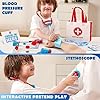 515 3j3kkpl - 16-Piece Kids Doctor Kit with Realistic Stethoscope & Dress-Up Accessories - Pretend Play Medical Set for Toddlers Ages 3+ | Engaging Doctor Role Play Toy Set with Reusable Record Cards & Carry Bag - Kids doctor kit