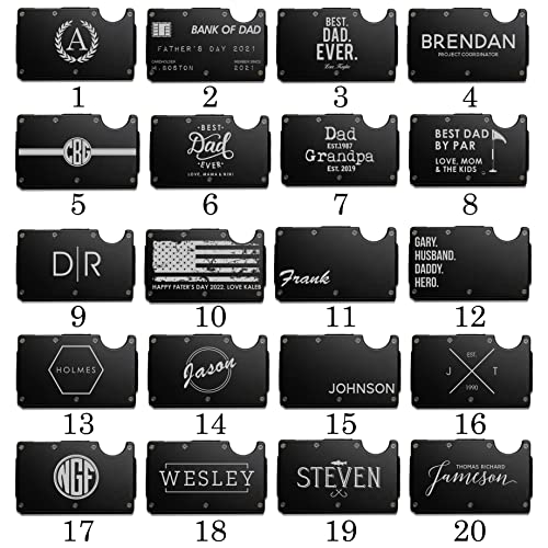 Slim Minimalist Front Pocket RFID Blocking Metal Wallets for Men with Money Clip Gifts For Dad Father's Day Gifts3