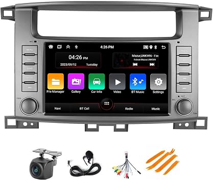 Android Stereo Radio for Toyota Land Cruiser 100 LC100 1998-2007, Biorunn 8 Inch GPS Navi Car-Play Android Auto Upgrade IPS WiFi Blue-Tooth RDS Head Unit 2GB RAM 64GB ROM