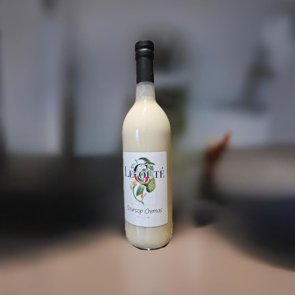 Soursop Cremas, Haitian Cream Liqueur, Low Sugar, Tropical Fruit Flavor