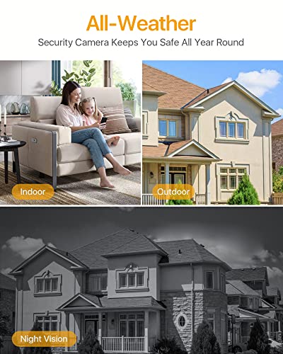 Anlapus H.265+ 1080P Outdoor Überwachungskamera Set mit 2TB Festplatte 8CH 1080P DVR mit 8X 2MP Dome Kamera für CCTV Haus Videoüberwachung – Bild 6