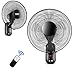 Ventilatore da Parete oscillante con Telecomando, Telecomando 3 velocità, Altalena 90 °, Timer 7.5 H, Silenzioso, Ventilatore Elettrico a Muro, 60W (Size : 16 Inches)