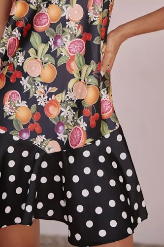Image of Women Boho Floral Mini Cami Dress Spaghetti Strap Flowy Sling Dress Graphic Backless Summer Holiday Sundress