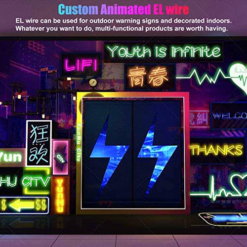 Image of Electroluminescent EL Panel Light, DIY EL Light Cuttable Paper for Decoration /Cosplay /Funny Birthday Parties /Horror Theme Parties /Pumpkinhead,Yellow (10cmx10cm)-1PCS (1, Ice Blue)