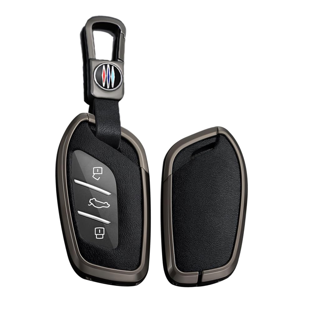 Smart Car Key Case Cover Fits MG 4 EV MG EHS EZS EV GT HS ZS ZX MG4 MG5 MG6 for Roewe RX3 RX5 Leather Pattern Protective Case Key Accessories Key A 3 Button