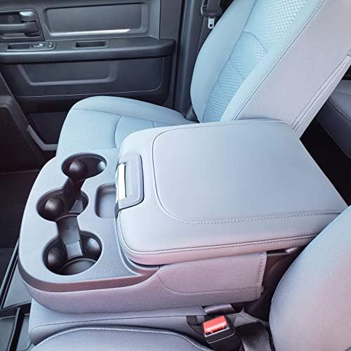 Car Console Covers Plus Official Licensed Embroidered Logo Auto Armrest Center Console Cover Designed by Seat Armour for Ram 2014-2022 fits All The ...
