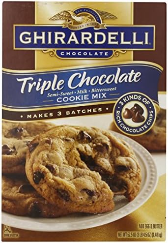 Ghirardelli Triple Chocolate Cookie Mix Makes 3 Batches