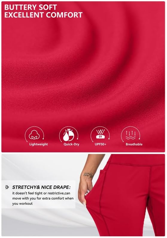 Viodia Women's Joggers with Pockets High Waisted Athletic Workout Yoga Jogger Pants for Women Tapered Sweatpants - Image 4