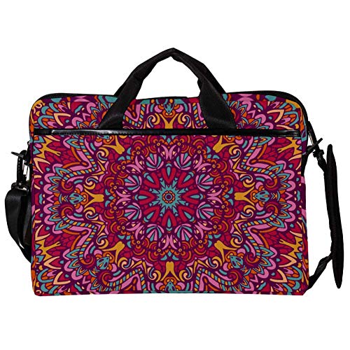 Maletín bandolera para portátil de 14 a 15,4 pulgadas con estampado de mandala floral