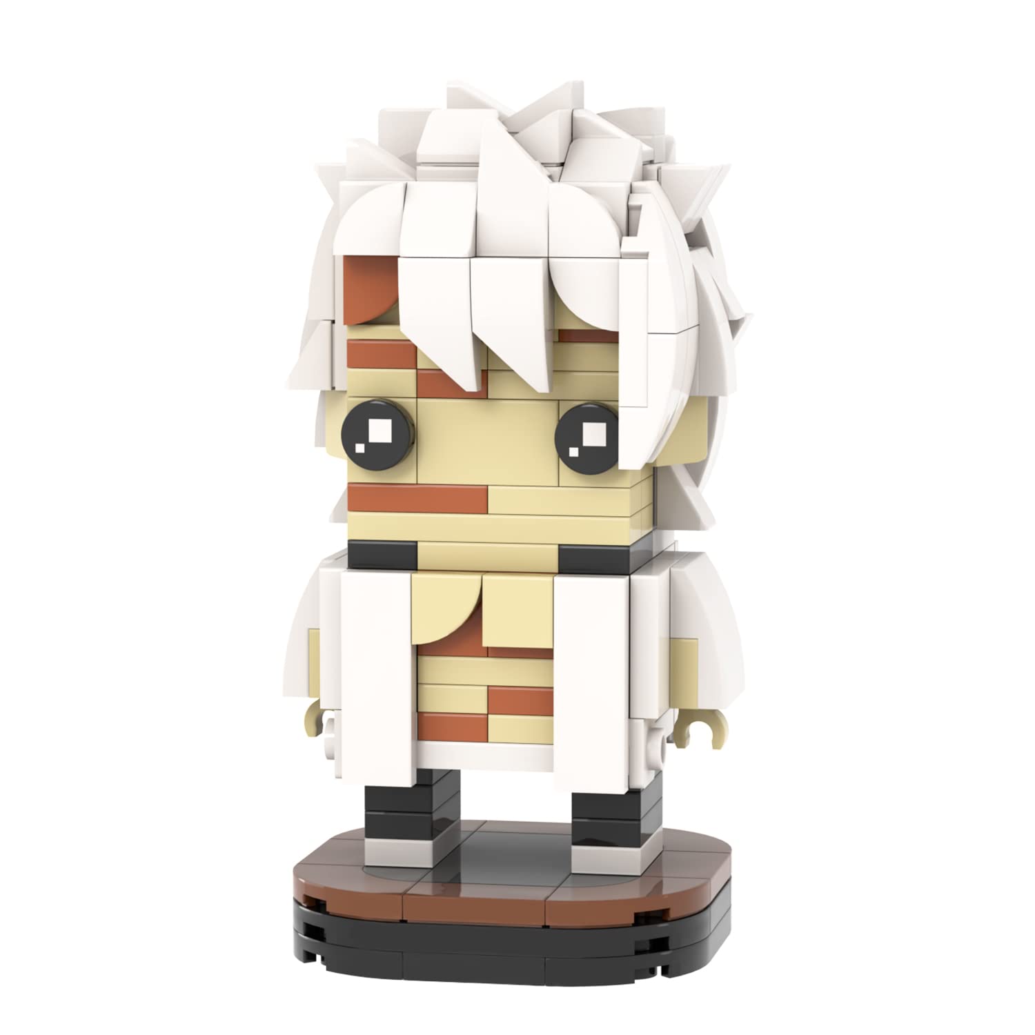 MOOXI-MOC Anime Demon Slayer Brick Mini Headz Shinazugawa Sanemi Building Set,Creative Cute Building Blocks Children Kits,Gifts for Kids(194pcs)