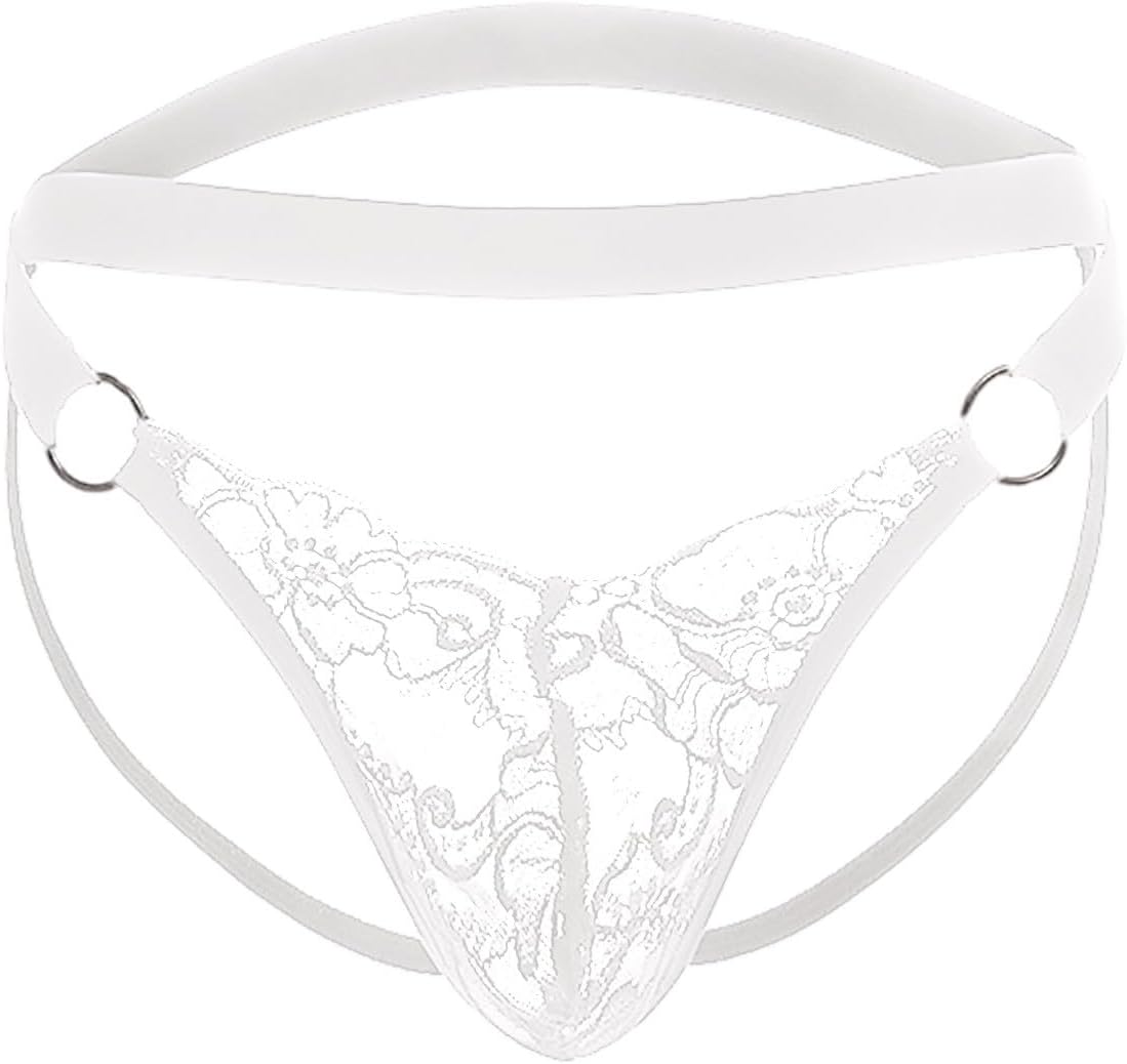 Uomini Sissy Lingerie Sexy Mutandine Di Pizzo Trasparente U - Foto 8