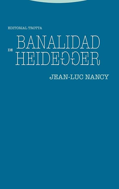 Portada de Banalidad de Heidegger