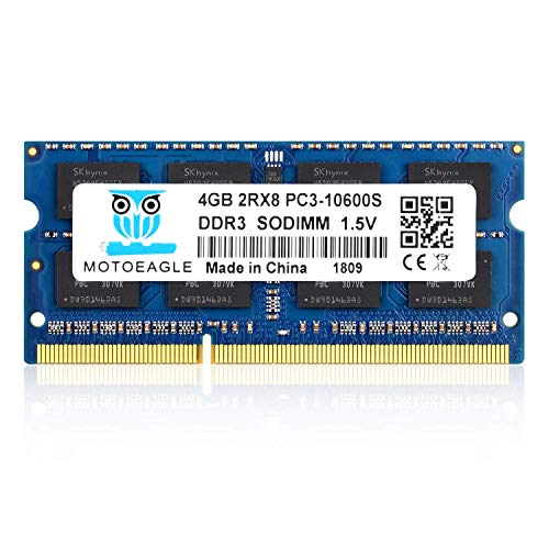 Image of Motoeagle 4GB 2RX8 PC3-10600S Memory,4GB DDR3 1333Mhz SO-DIMM RAM 204-pin for Laptop Notebook