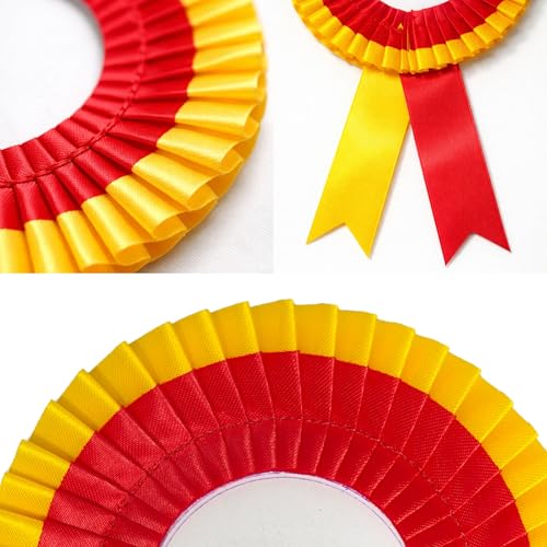 Image of NEXGEN Trends Double Line Satin Award Badge for School Sports Day, Annual Day & Prize Distribution | Premium Ribbon Badge with Safety Pin | Pack of 10