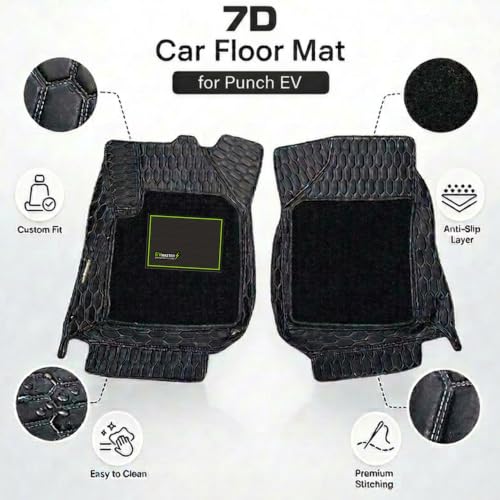Image of EV MASTER 7D Car Floor Mats for TATA Harrier Hybrid (2026 Onwards) Complete Set | All Weather | Anti-Slip | Luxury Premium Car Mat | Full Coverage | Custom Fitted Car Foot Mats