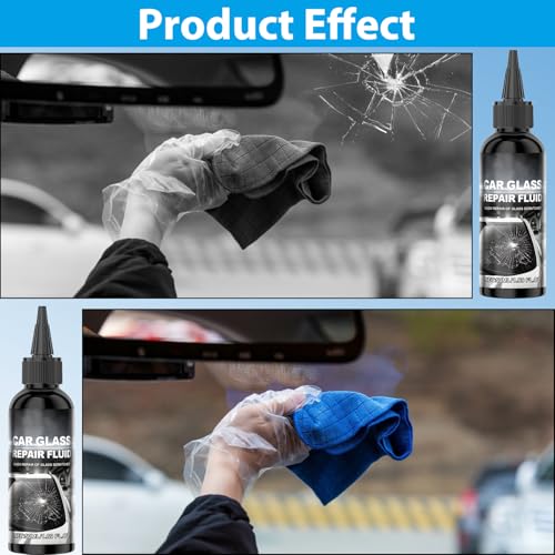 Image of 2PCS Upgrade Car Windshield Crack Repair Kit, Glass Repair Liquid for Cracks Glass Cracks Gone Repair Kit Windshield Repair Kit, Quick Fix Windshield and Glass Repair Tools for Chips and Cracks