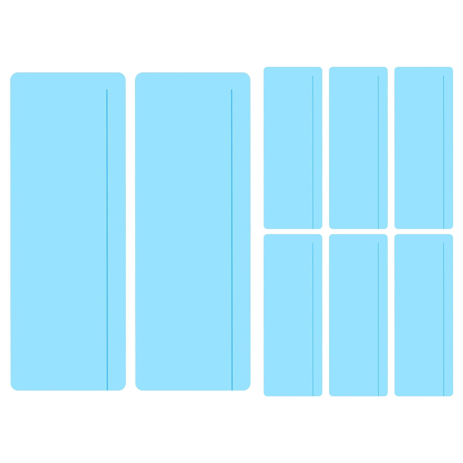 Mistillion 8 Pack Guided Reading Strips, Sky Blue Dyslexia Reading Overlays, PET Visual Tracking Highlight Strips to Reduce Visual Stress, for Students Teachers Office Home Reading