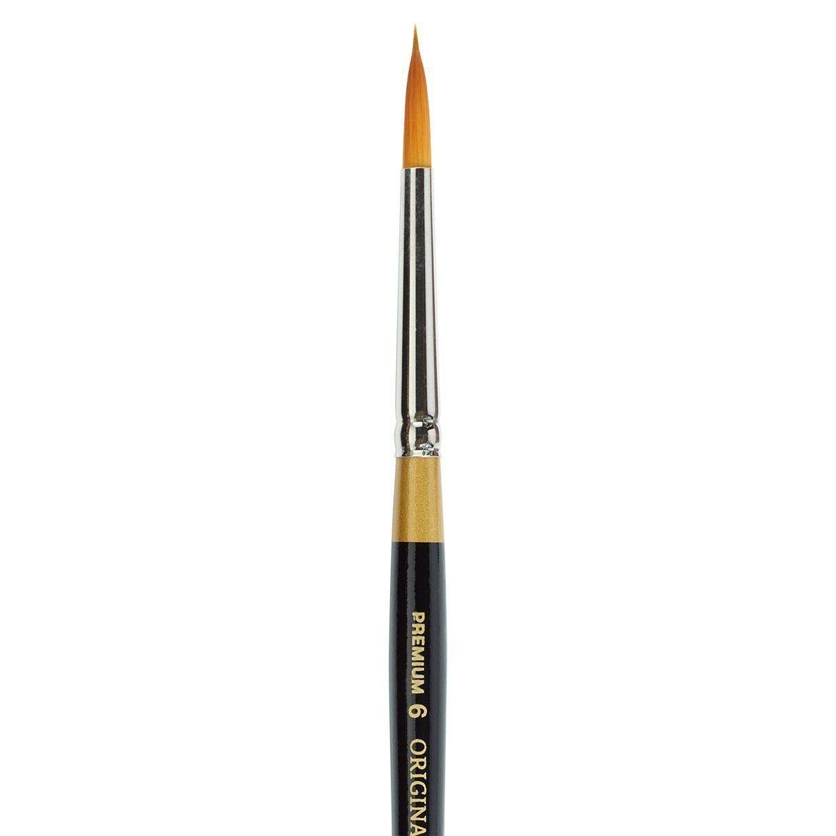 Kingart Set Di 3 Pennelli Per Petali In Taklon Dorato – Ovale E Tondo, Per Flora E Body Painting, Nero/oro