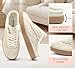 LUCKY STEP Women’s Mule Fashion Sneakers Slip On Backless Walking Shoes Winter Retro Comfy Casual Sneaker(8 M US Beige)