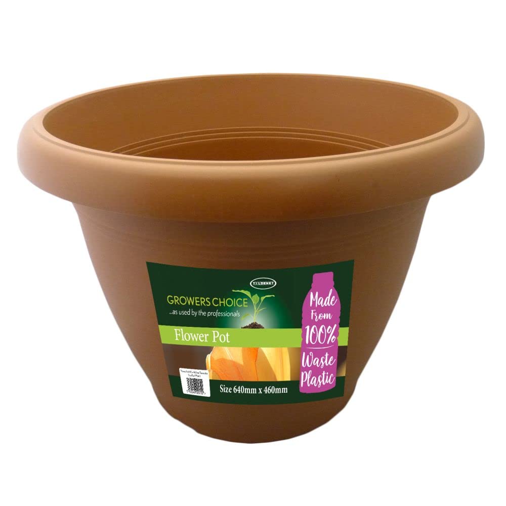 TildenetGardenware Garden Flower Pot Pack of 3 (Terracotta 250mm Diameter)
