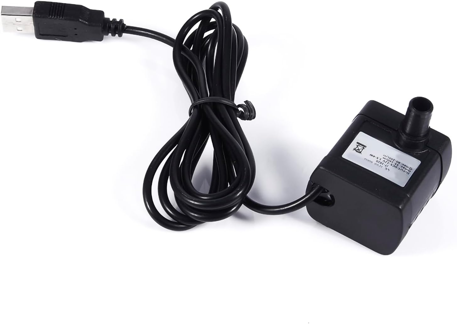 Brushless DC 5V Micro, Mini Submersible Pump Stainless Steel Shaft Low Noise 35dB IP68 with USB Plug for Aquarium Fountain Hydroponics