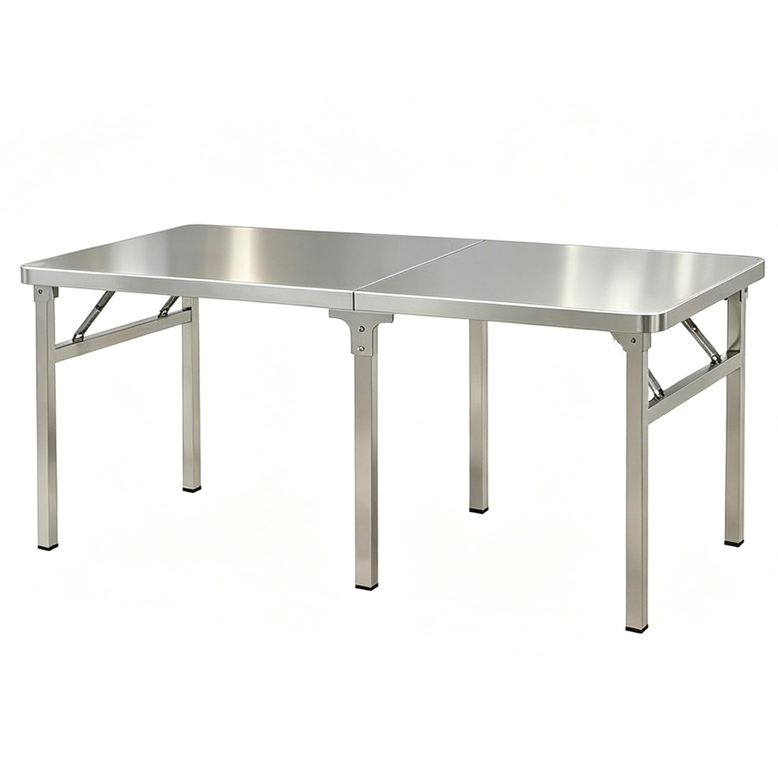 Tavolo pieghevole in acciaio inox resistente, scrivania per preparazione commerciale e lavoro, banco da lavoro per la preparazione degli alimenti per cucina, ristorante, garage